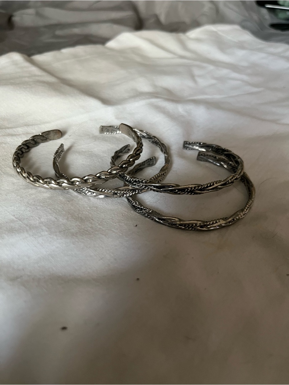 Silver Braided Open Cuff Bracelet - Women’s Fashion Bracelet